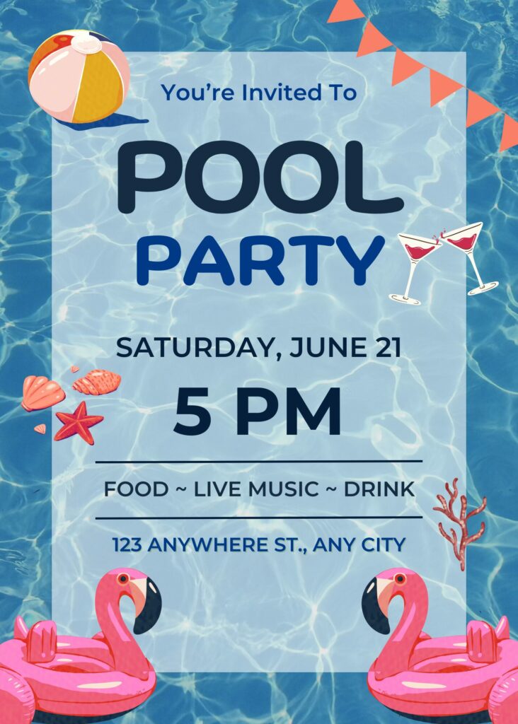 pool party invitation